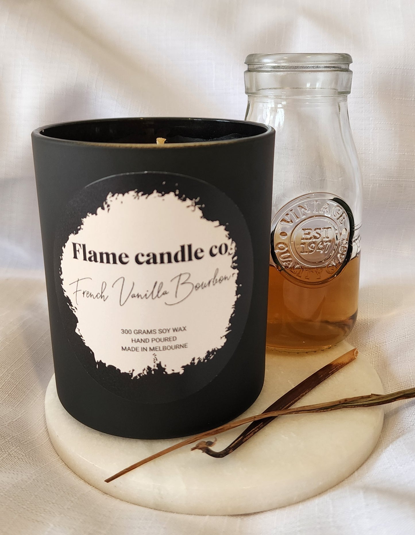 French vanilla bourbon soy candle  |  300 grams  |  40+ hrs