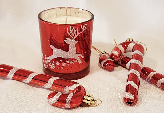 Candy cane soy candle  |  150 grams