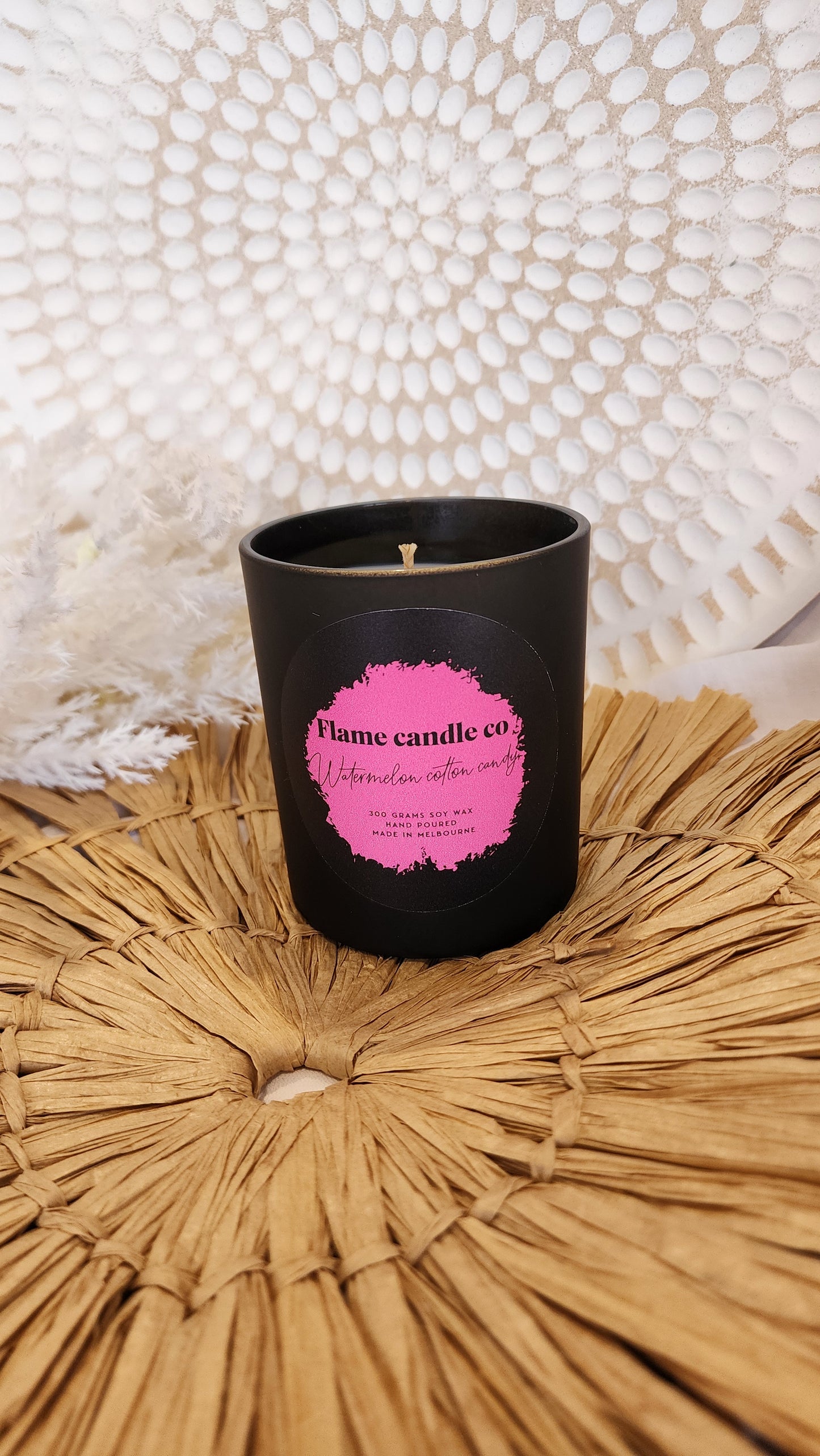 Watermelon cotton candy soy candle  |  300 grams  |  40+ hrs